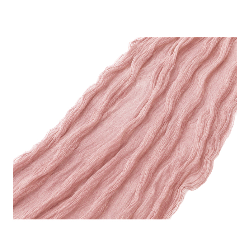 Tischläufer Musselin 300 x 80 cm in dusty rose altrosa | mieten für Hochzeit Event Geburtstag