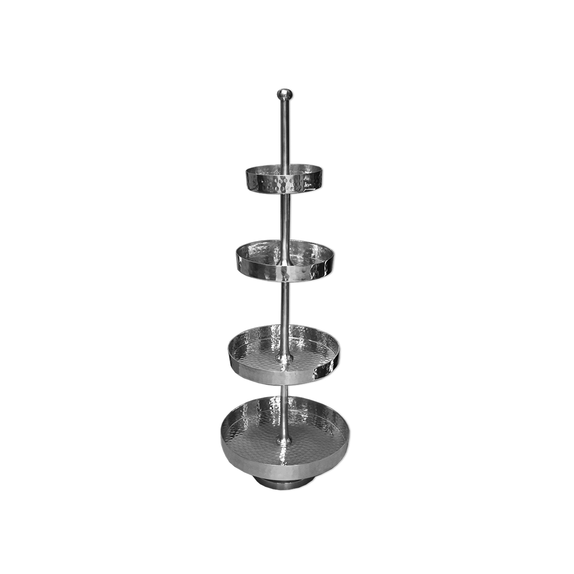 Etagere 4-stöckig Candybar Saltybar Ginbar Cigarbar silber mieten Hochzeit, Geburtstag, Feier