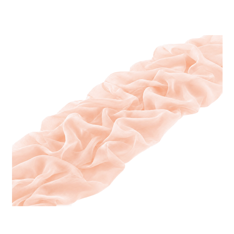 Tischläufer Chiffon 300 x 80 cm in blushrose zartrosa | mieten für Hochzeit Event Geburtstag