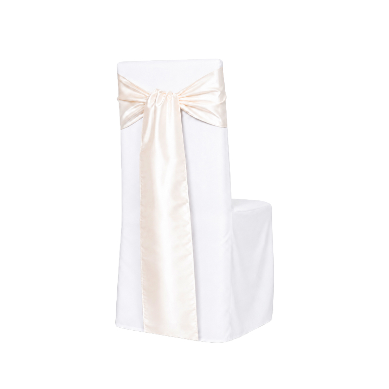 Schleifenband für Stuhlhusse | Taft 275x20cm | ivory creme | Verleih Hochzeit Veranstaltung Geburtstag