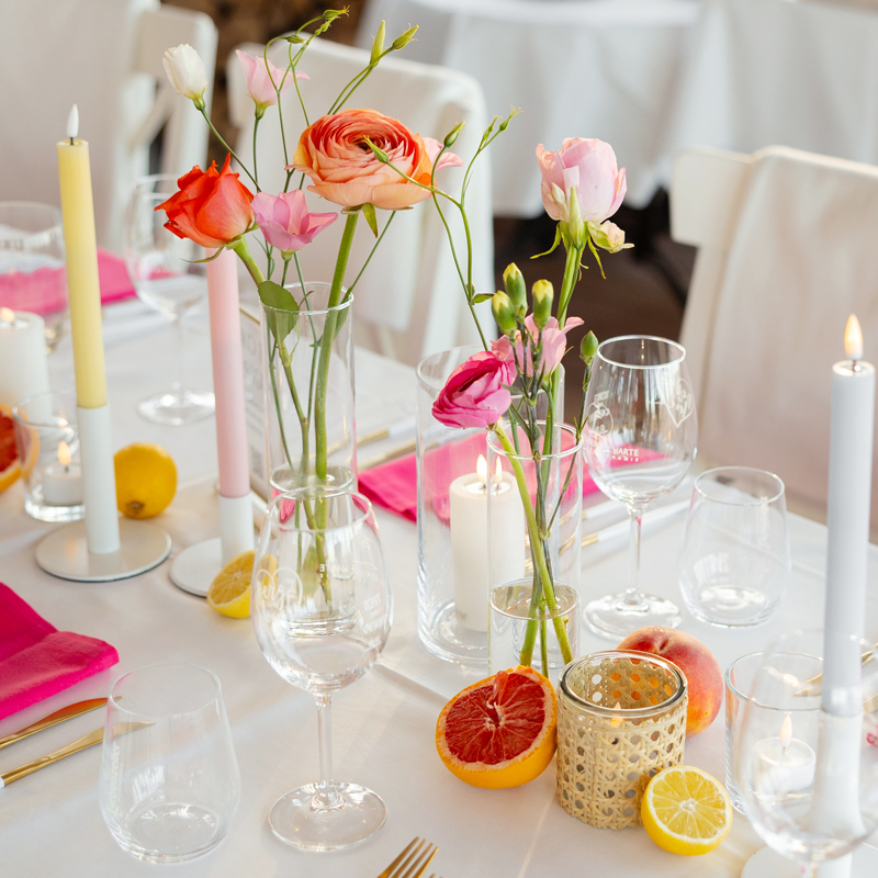 Vase Zylinder schmal | Glas klar [mieten]