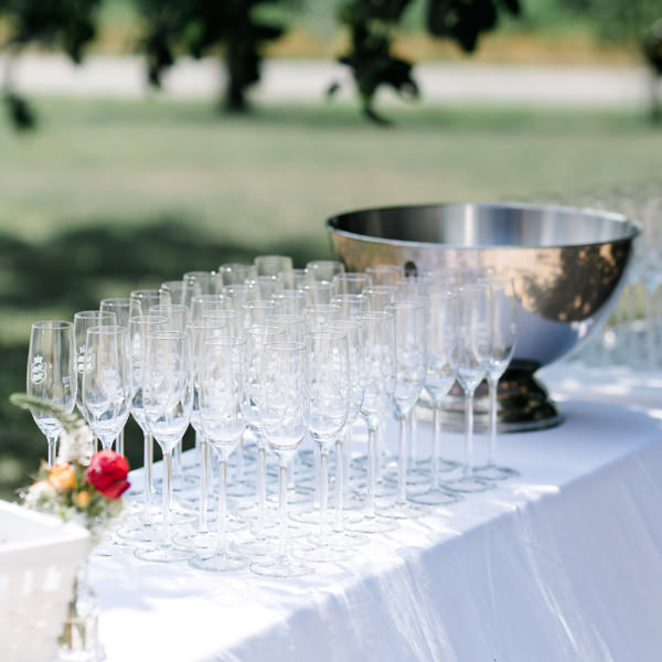 Sektglas Glas klar mieten Hochzeit, Feier, Trauung, Sektempfang, Veranstaltung _2