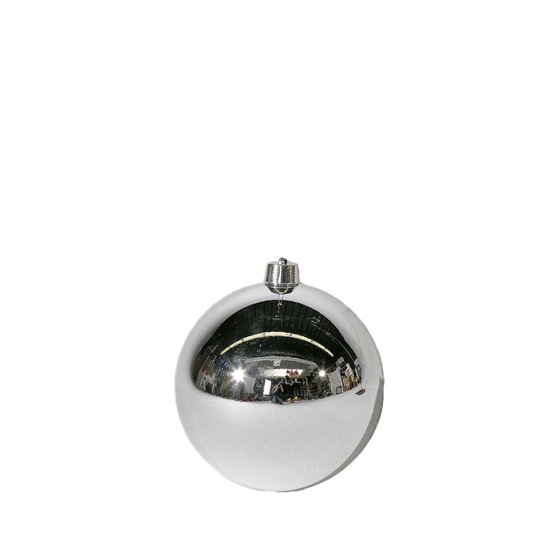 Weihnachskugel silber glänzend | Verleih Deko Weihnachtsfeier [mieten]