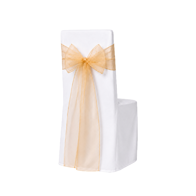 Schleifenband für Stuhlhusse | Organza 275x20cm |  gold | Verleih Hochzeit Veranstaltung Geburtstag