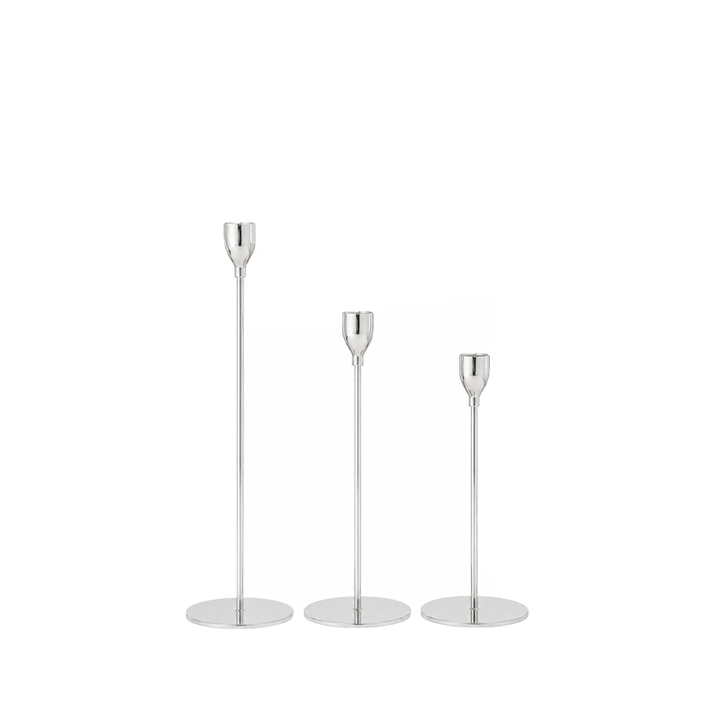 Kerzenständer Line 1-arm silber | Kerzenhalter | Kerzenleuchter [mieten]