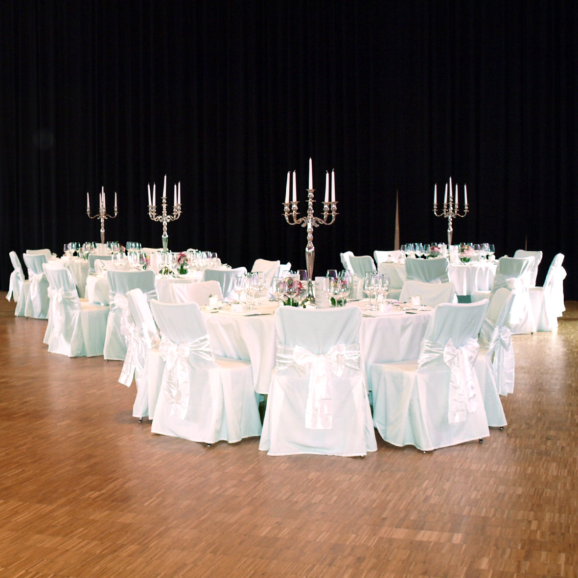Tischdecke weiss rund 280 cm mieten | Verleih Hochzeit, Feier, Event_4