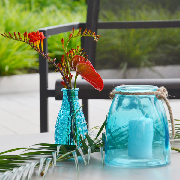 Flaschenvase aqua - 4-fach sortiert mieten Hochzeit, Event, Mottoparty_2