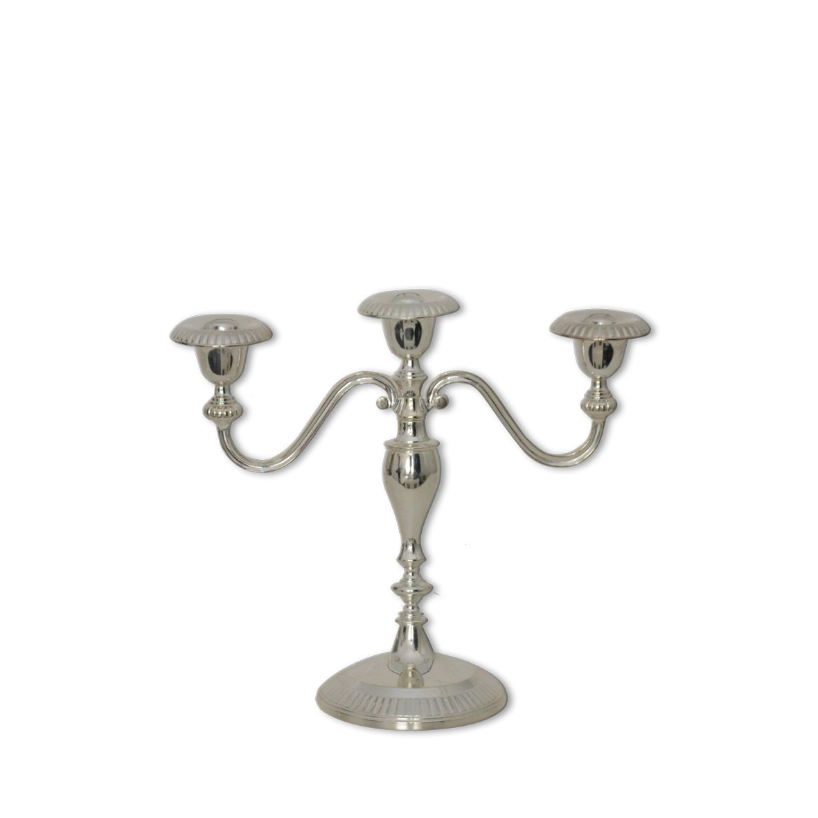 Kerzenständer | Kerzenleuchter 3-arm silber mieten Hochzeit, Feier, Event