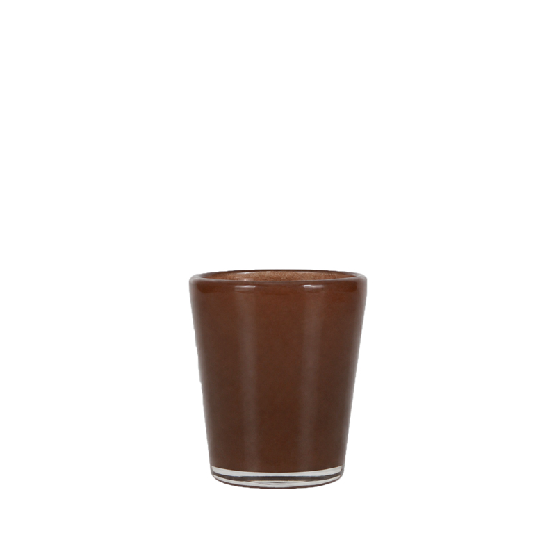Vase konisch braun mieten für Hochzeit und Tischdekoration