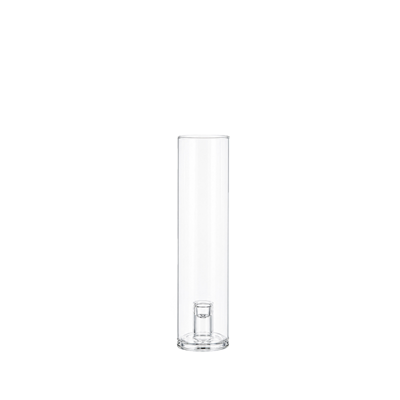 Kerzenhalter Line 1-arm Glas klar mit Glaszylinder, Glasaufsatz | für Stabkerzen | Kerzenständer | Kerzenleuchter Deko Hochzeit [mieten