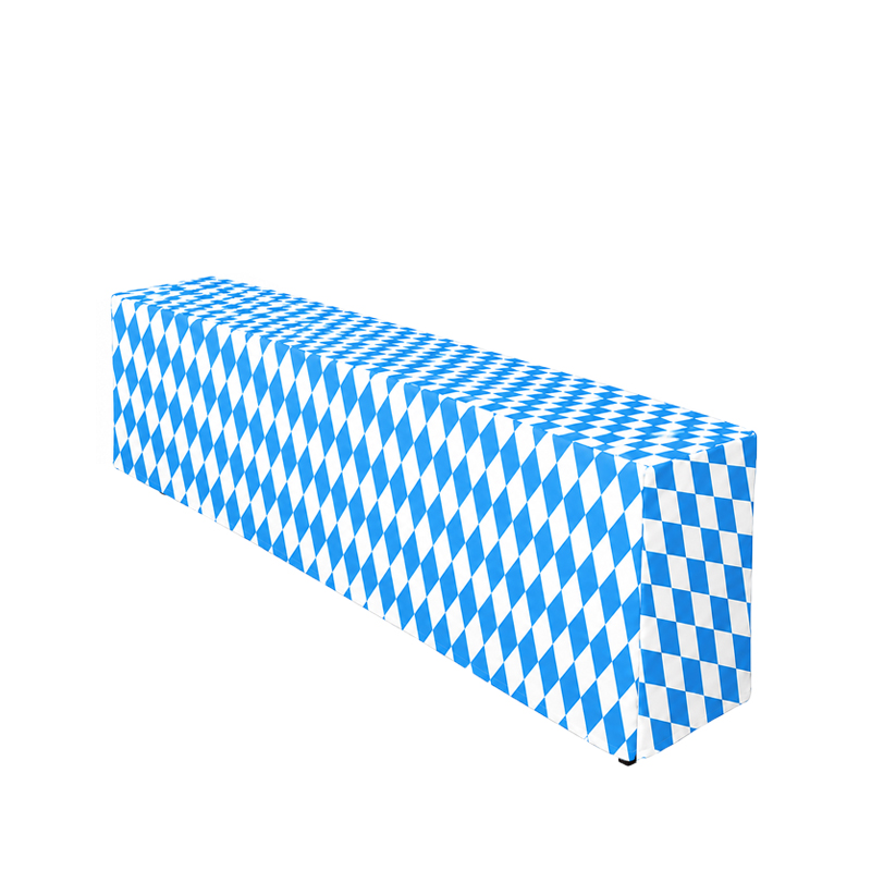 Biertischhusse bayernraute 50cm Festbankhussen Festbankgarniturhussen mieten | Verleih