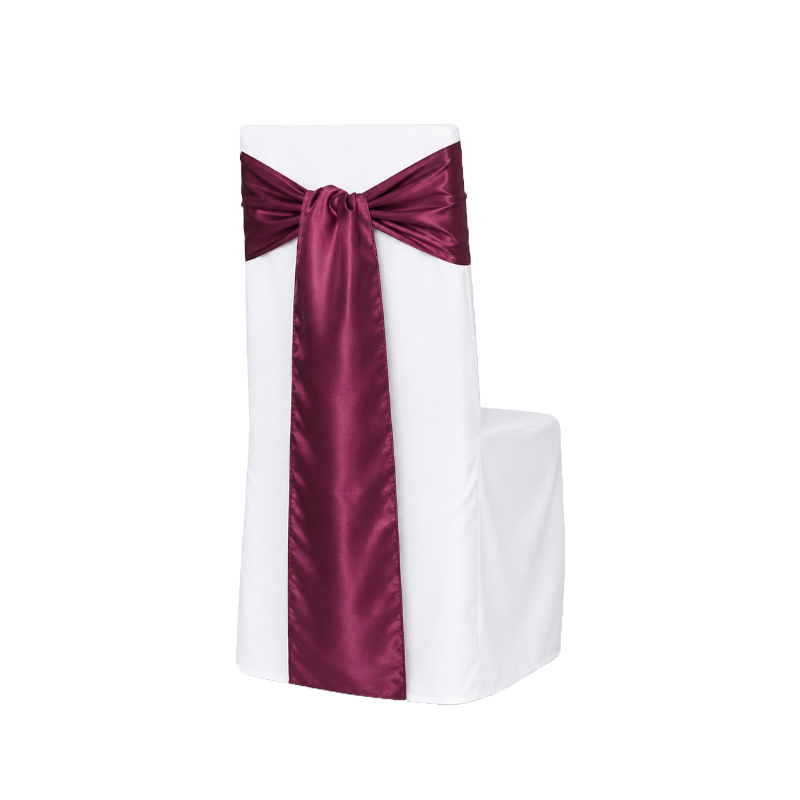 Schleifenband für Stuhlhusse | Satin 275x20cm | beere pflaume | Verleih Hochzeit Veranstaltung Geburtstag