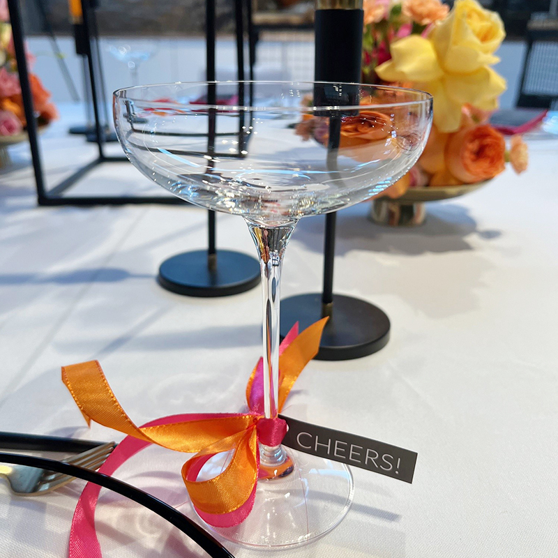 Sektschale Champagnerschale Glas klar mieten | Verleih Hochzeit, Feier, Trauung, Sektempfang, Veranstaltung Sektpyramide2