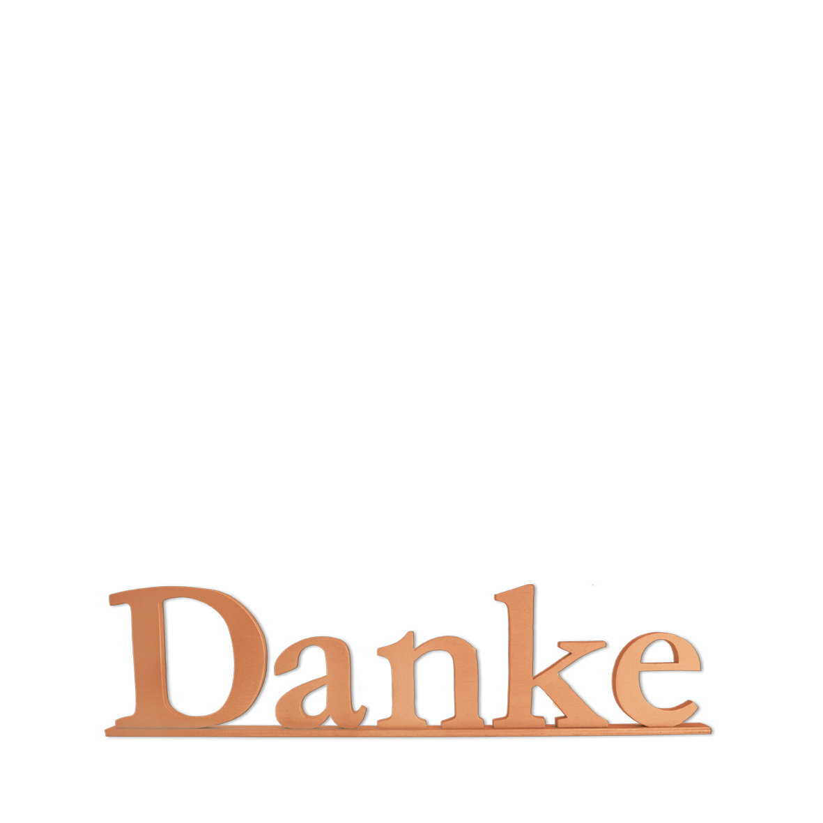 Schriftzug Danke kupfer | roségold mieten Deko Hochzeit Geschenketisch_2