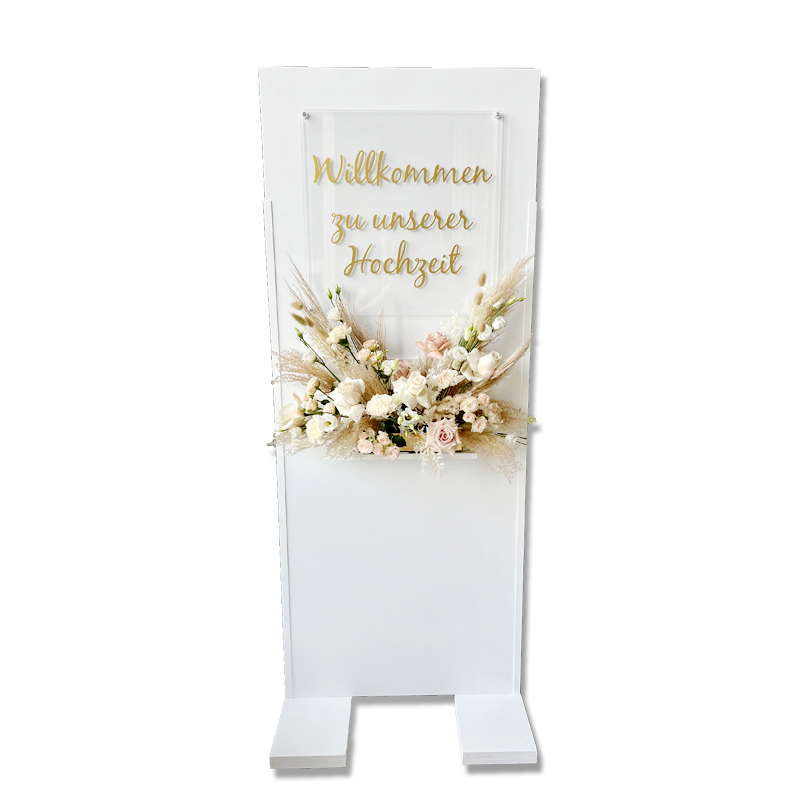 Willkommensschild/ Ständer  "Willkommen zu unserer Hochzeit" mieten Hochzeit