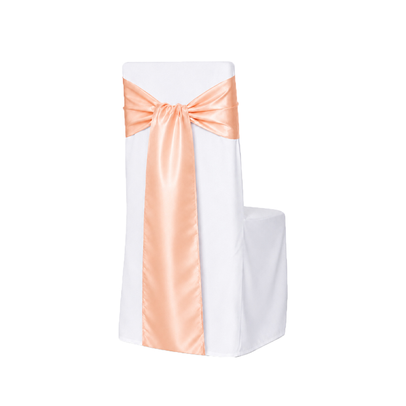Schleifenband für Stuhlhusse | Satin 275x20cm | lachs| Verleih Hochzeit Veranstaltung Geburtstag