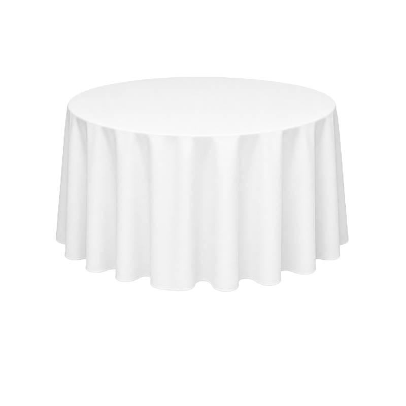 Tischdecke_Polyester_rund_330cm_bodenlang_weiss_mieten_I_Verleih_Hochzeit_Feier_Event_Geburtstag_Catering_Firmenevent