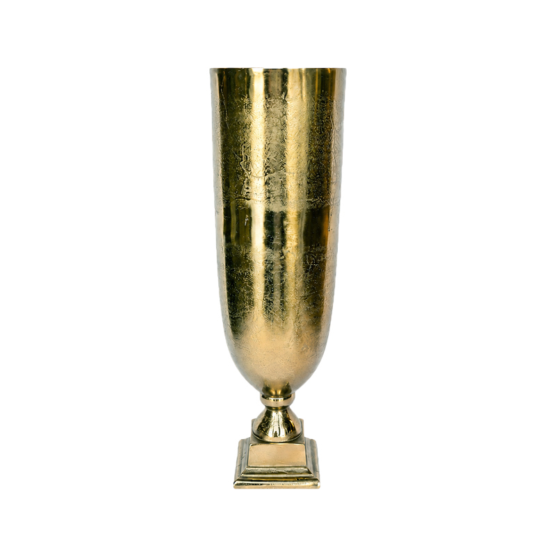 Pokalvase gold hoch Metall 50cm mieten Hochzeit, Deko, Feier, Trauung