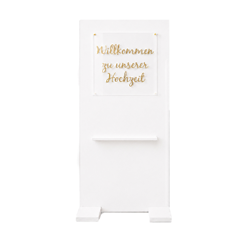 Willkommensschild/ Ständer  "Willkommen zu unserer Hochzeit" Blumen mieten Hochzeit