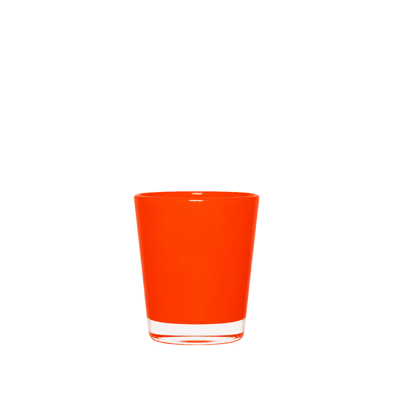 Vase konisch orange hochwertig mieten Tischdeko Hochzeit, Event, Feier