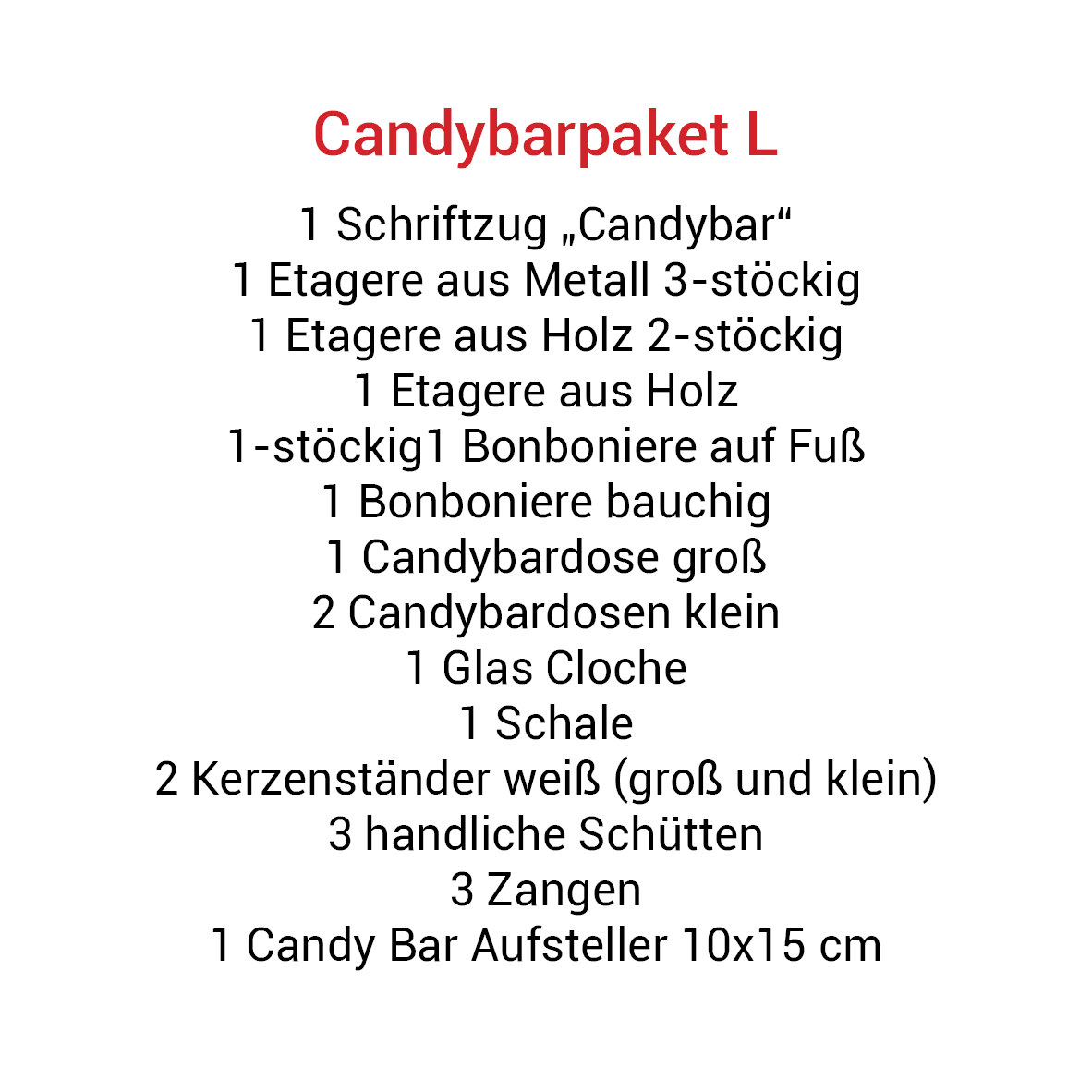 Candybarpaket L mieten Hochzeit und Event