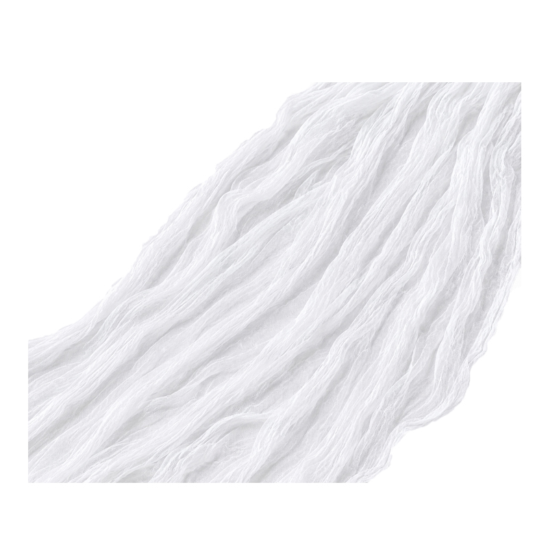 Tischläufer Musselin 300 x 80 cm in weiss | mieten für Hochzeit Event Geburtstag