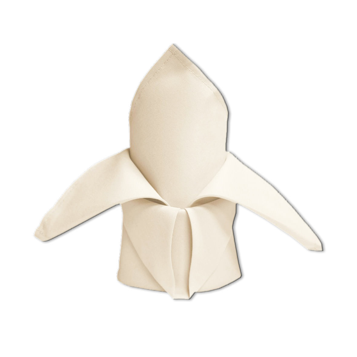 Stoffserviette Baumwolle gestärkt creme mieten | Verleih Hochzeit Event