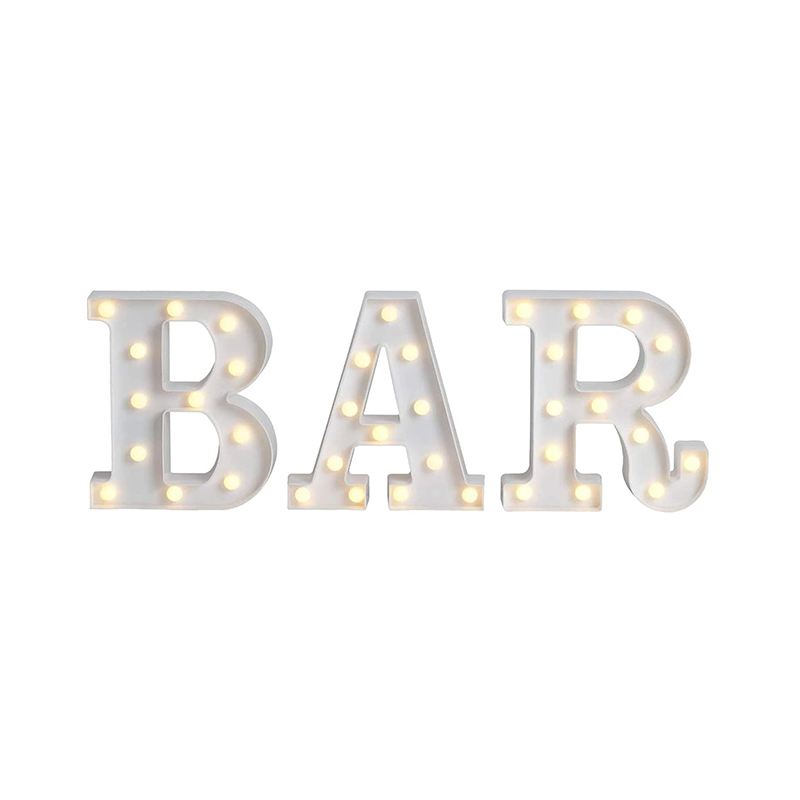 LED Schriftzug Bar schwarz mieten Hochzeit, Feier, Event
