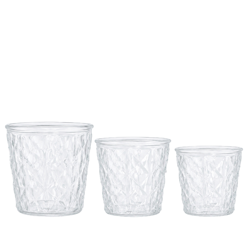 Vase konisch Kristall Glas klar mieten Tischdeko Hochzeit, Feier