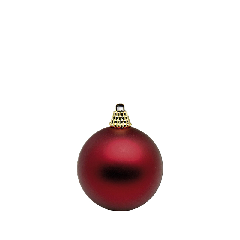 Weihnachskugel | Kunststoff rot matt | Verleih Deko Weihnachtsfeier [mieten]