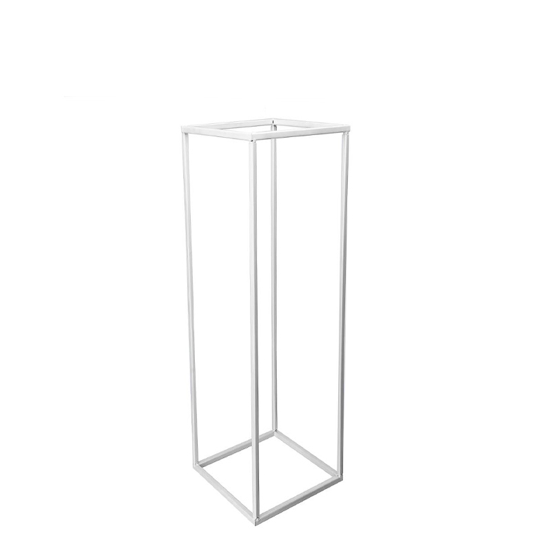 Blumenständer Metallständer Metall weiss 80cm für Tischdekoration mieten für Hochzeit und Event