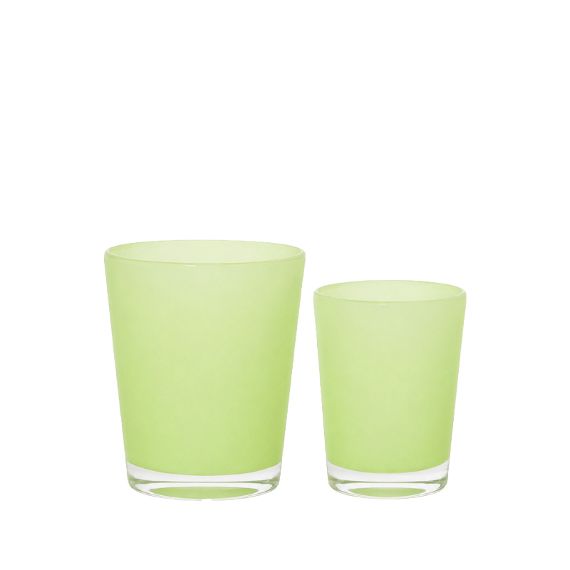 Vase konisch lindgrün hochwertig mieten Tischdeko Hochzeit, Event, Feier
