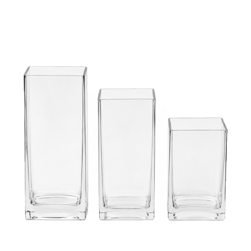 Vase Matrix Würfel Glas klar mieten Tischdeko Feier, Geburtstag; Hochzeit
