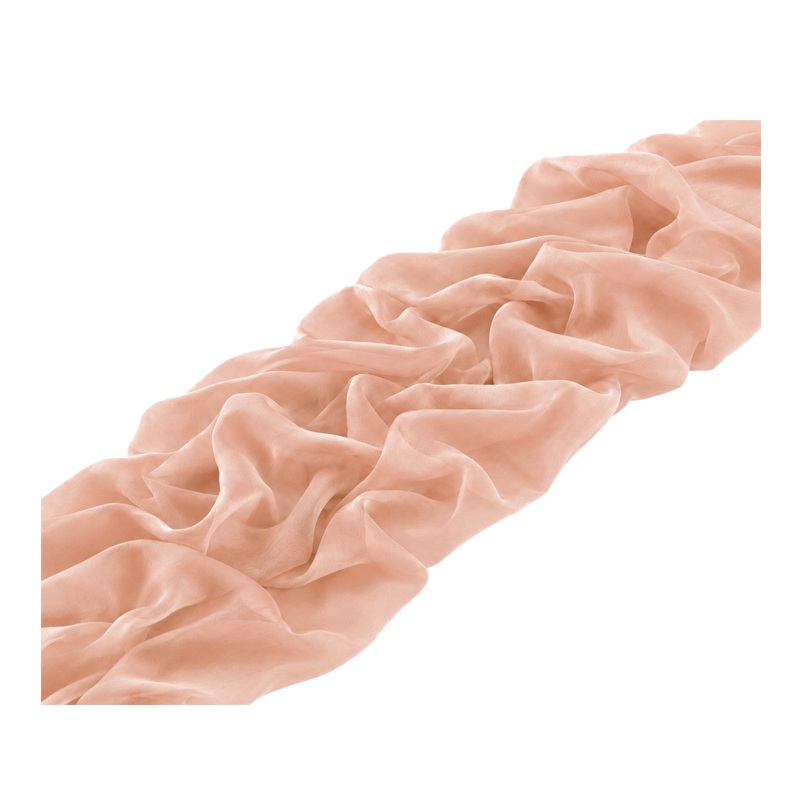 Tischläufer Chiffon 300 x 80 cm in peach pfirsich apricot | mieten für Hochzeit Event Geburtstag