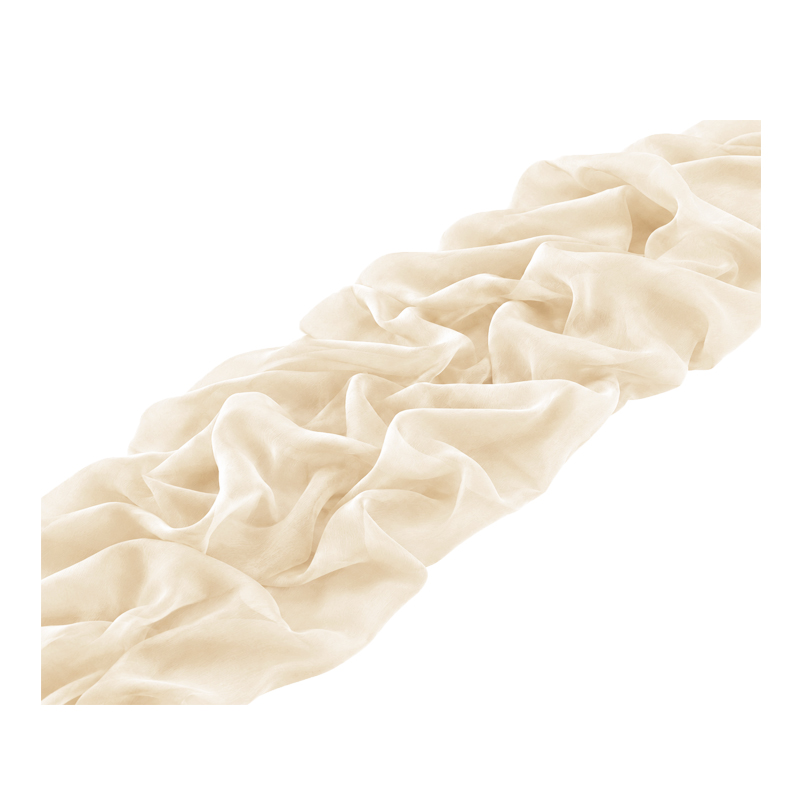 Tischläufer Chiffon 300 x 80 cm in beige | mieten für Hochzeit Event Geburtstag