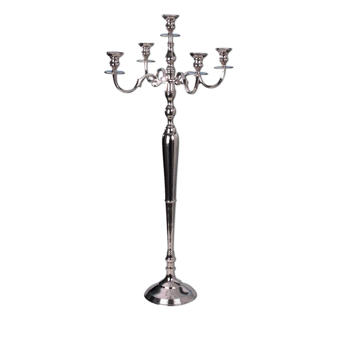 Kerzenständer | Kerzenleuchter | Kerzenhalter 5-arm 160cm XXL | silber | hochzeit, Event, feier [mieten]