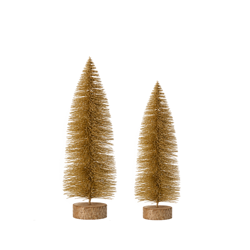 Tannenbaum | Glitter gold | 18cm und 23cm | zum Stellen | Verleih Deko Weihnachtsfeier [mieten]