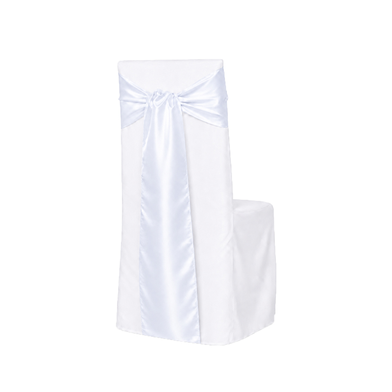 Schleifenband für Stuhlhusse | Taft 275x20cm | weiss | Verleih Hochzeit Veranstaltung Geburtstag