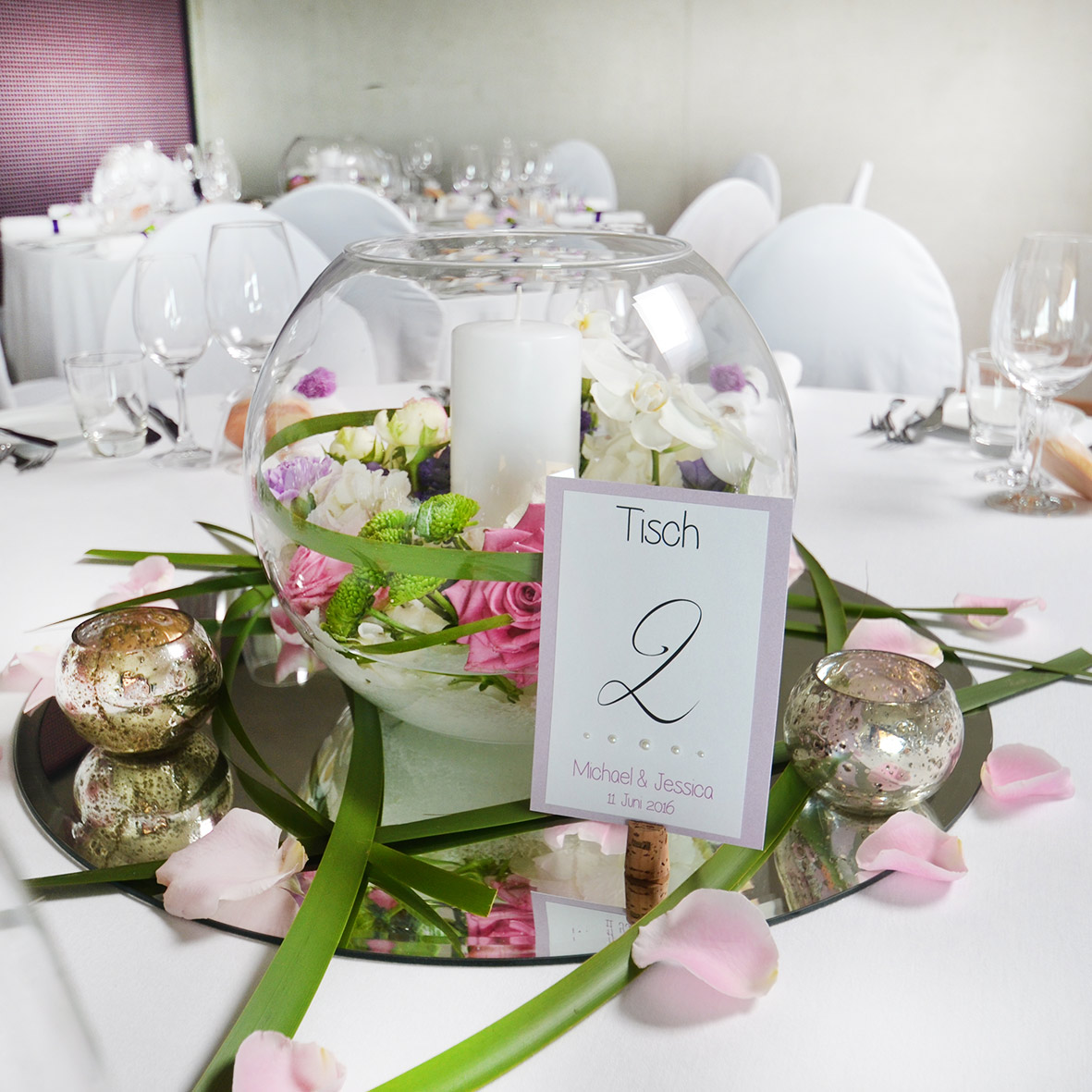 Vase Kugelvase extra groß Glas klar mieten Tischdeko Hochzeit, Feier_2