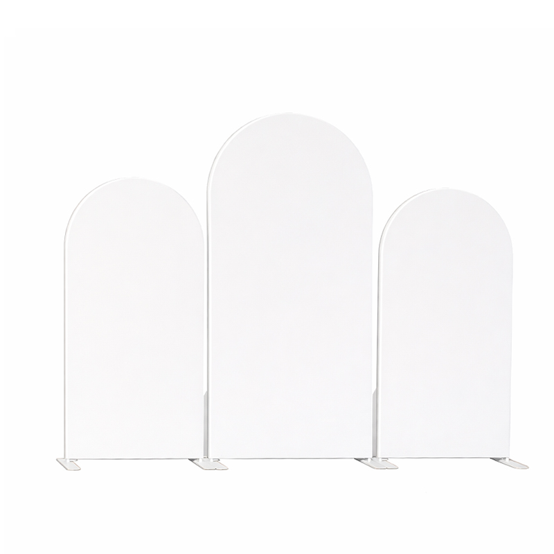 Backdrop | Traubogen | Hintergrund Rundbogen 3er Set Stretch weiss mieten für Hochzeit und Event