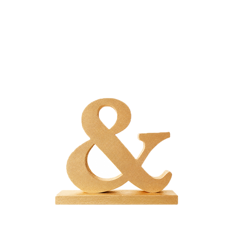 &-Zeichen zum Stellen gold [mieten]