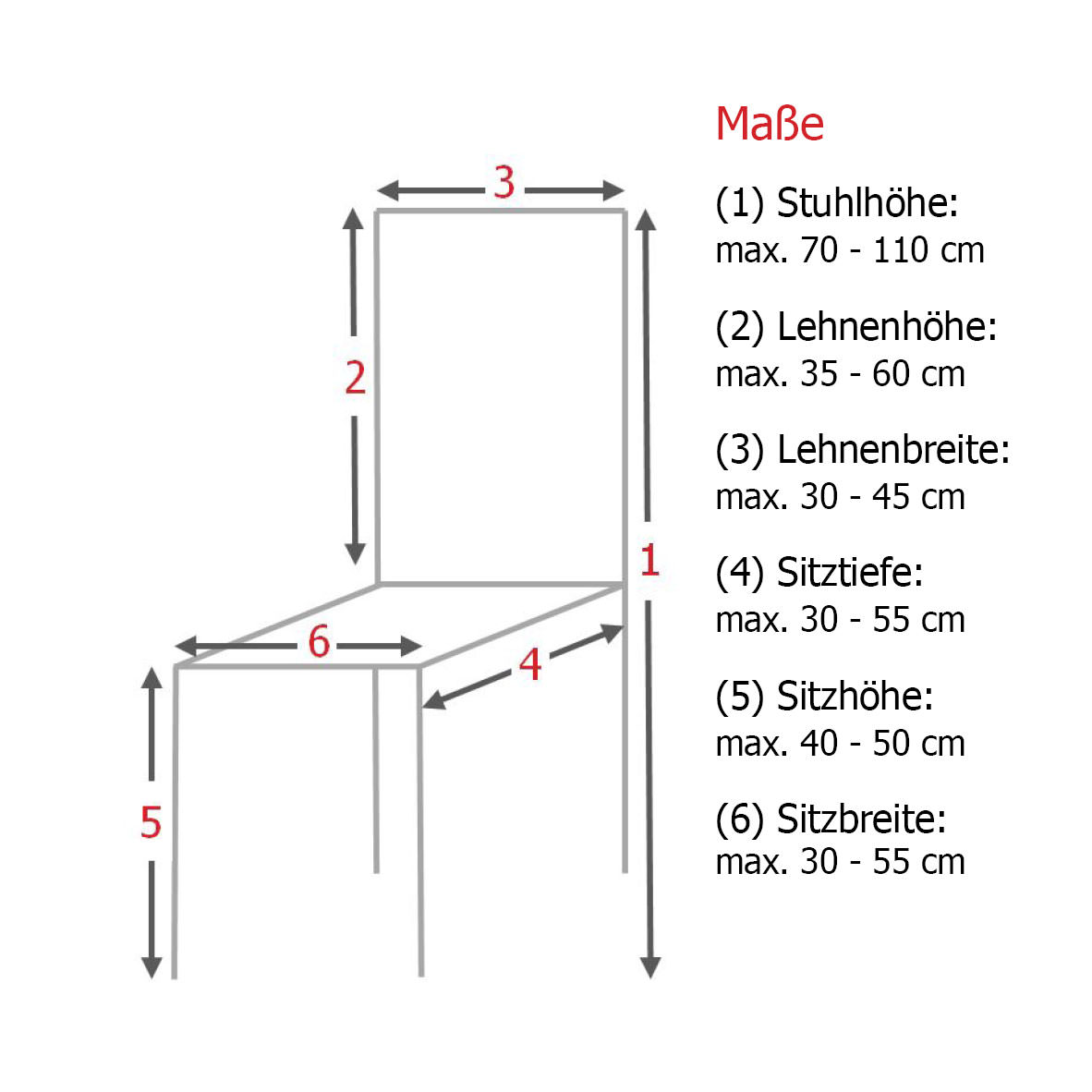 Stuhlhusse weiss universell elegant mit Raffung | Stretch mieten Verleih Hochzeit_Skizze