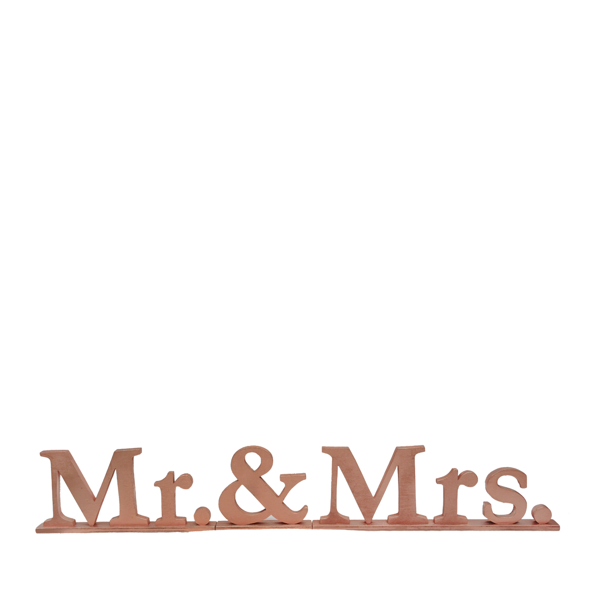 Schriftzug "Mr. & Mrs.", Holz kupfer | roségold [mieten]