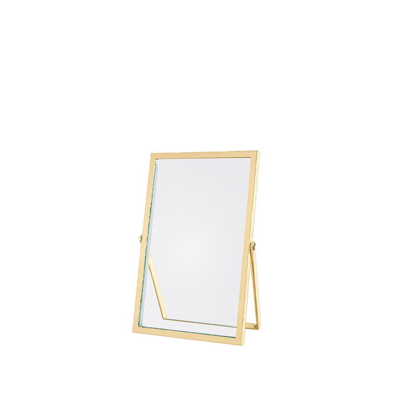 Bilderrahmen Glas mit goldenem Metall Rand mieten für Tischnummer Menü Hochzeit