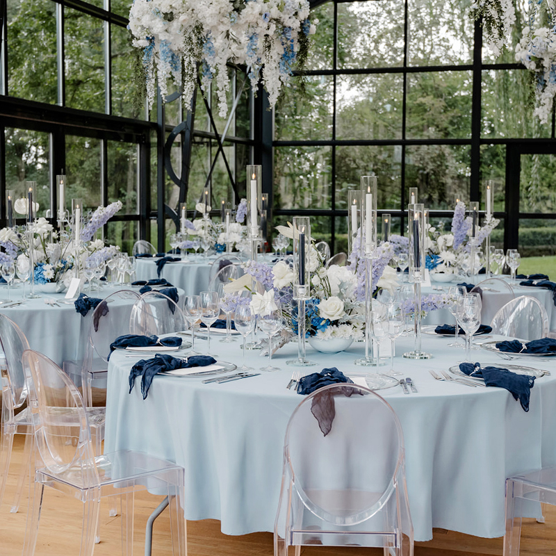 Tischdecke_Serviette_dusty_blue_staubblau_dunkelblau_Hochzeit_Event_Lautenbach_Heilbronn_mieten