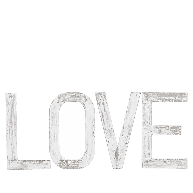 Schriftzug LOVE XXL | Buchstaben Holz weiss | 100cm [mieten]