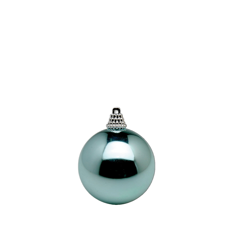 Weihnachtskugel | Kunststoff eisblau lichtblau glänzend [mieten]