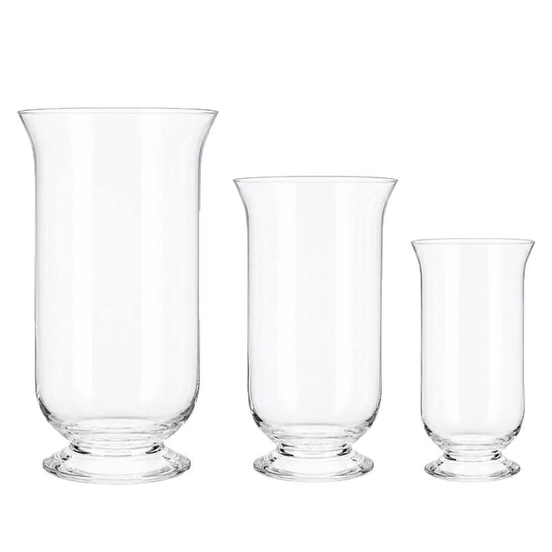 Windlicht klassisch Glas klar 25cm, 30cm, 40cm, mieten Hochzeit, Trauung, Event