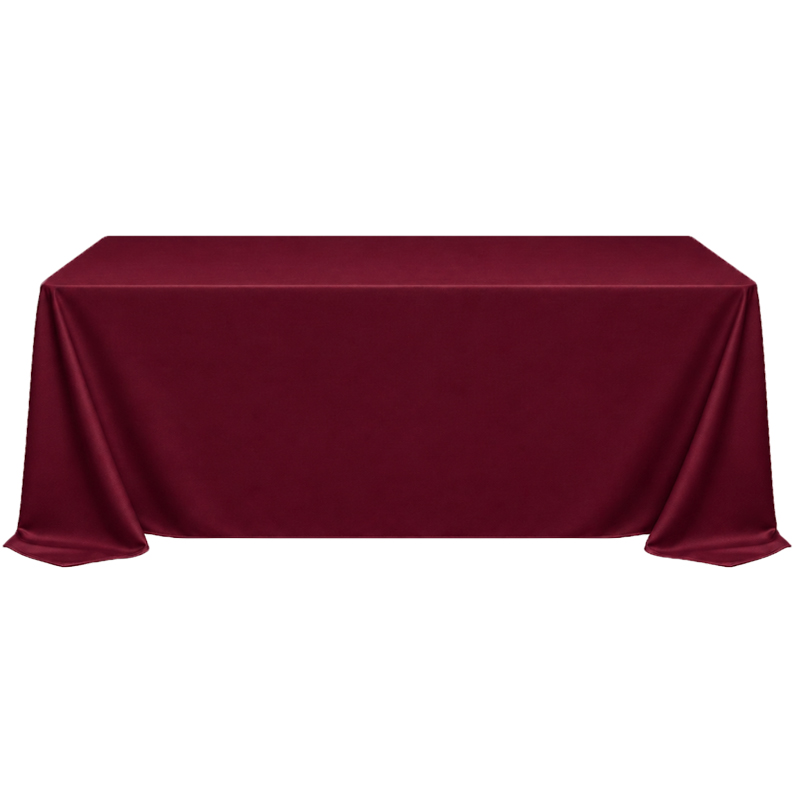 Tischdecke_Polyester_rechteckig_330x335cm_bodenlang_burgundy_mieten_I_Verleih_Hochzeit_Feier_Event_Geburtstag_Catering_Firmenevent