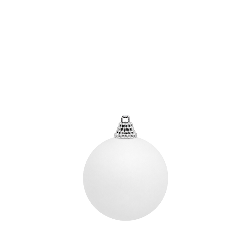Weihnachtskugel | Kunststoff weiss matt [mieten]